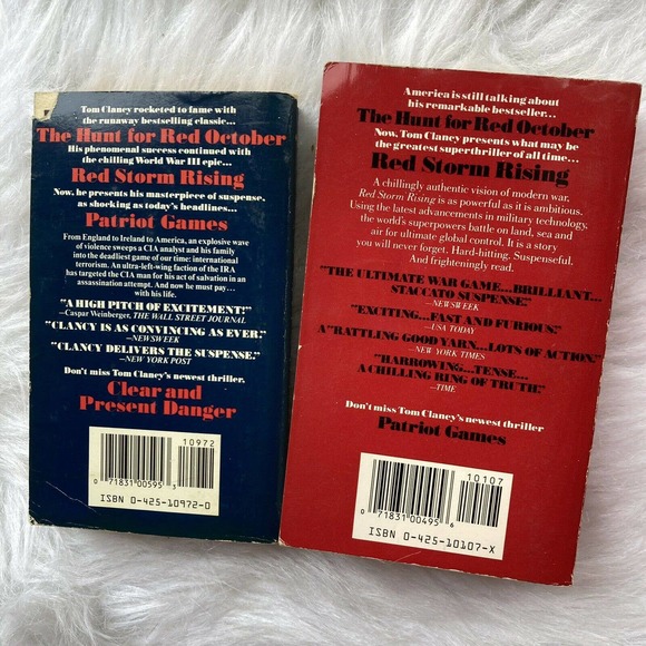 2 Tom Clancy ~ Red Storm Rising & The Patriot Games ~ 1980s Paperbacks Vintage - Picture 2 of 6